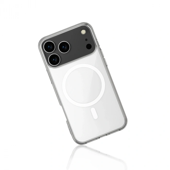 Apple İphone 17 Pro Kılıf Magneticsafe Şeffaf Silikon - Şeffaf
