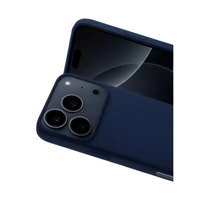 Apple İphone 17 Pro Max Nano İçi Kadife Silikon - Lacivert