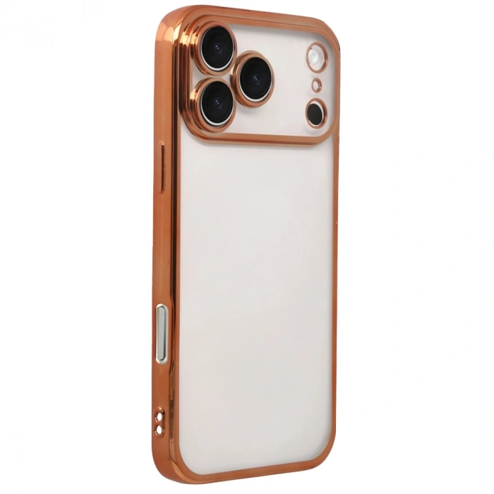 Apple İphone 17 Pro Max Razer Lensli Silikon - Turuncu