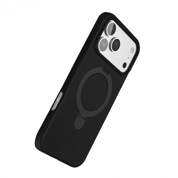 Apple İphone 17 Pro Max Regal Magsafe Standlı Kapak - Siyah