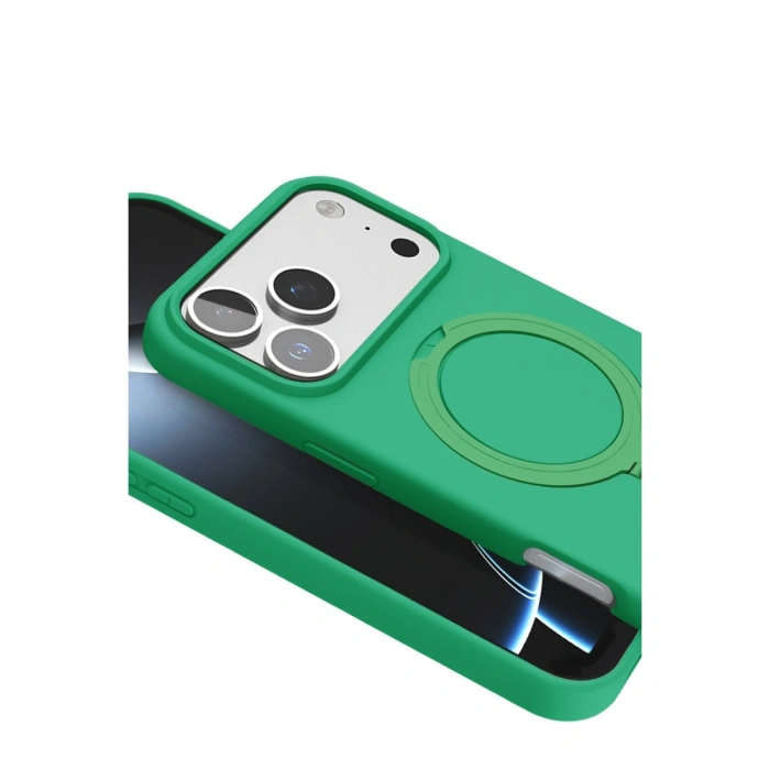Apple İphone 17 Pro Max Regal Magsafe Standlı Kapak - Yeşil