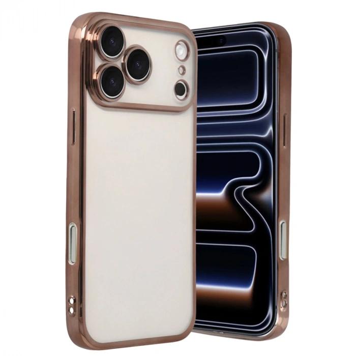Apple İphone 17 Pro Razer Lensli Silikon - Çöl Titanyum