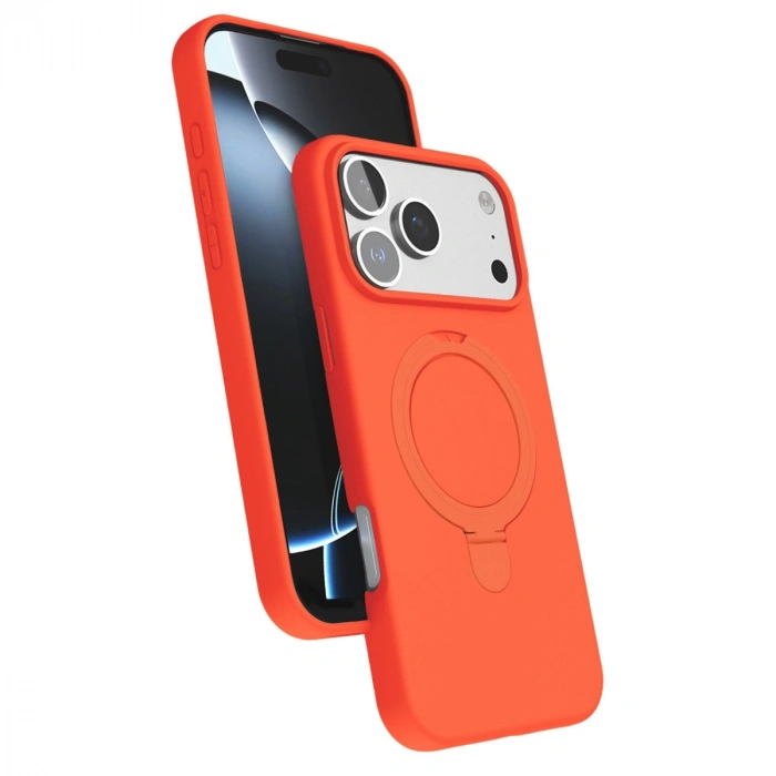 Apple İphone 17 Pro Regal Magsafe Standlı Kapak - Turuncu