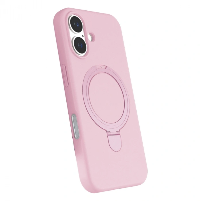 Apple İphone 17 Regal Magsafe Standlı Kapak - Açık Pembe