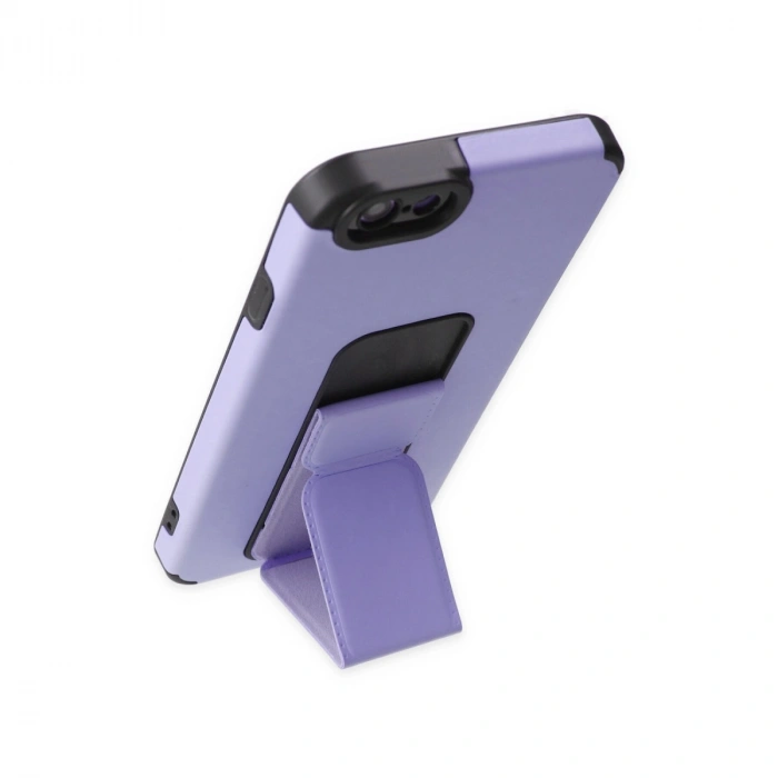 Apple İphone 6 Kılıf Mega Standlı Silikon - Lila