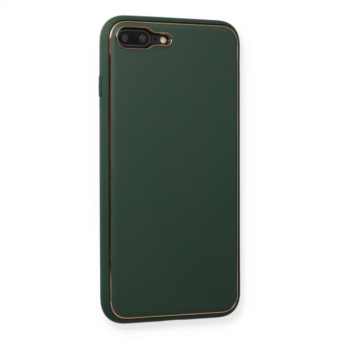 Apple İphone 7 Plus Kılıf Coco Deri Silikon Kapak - Yeşil