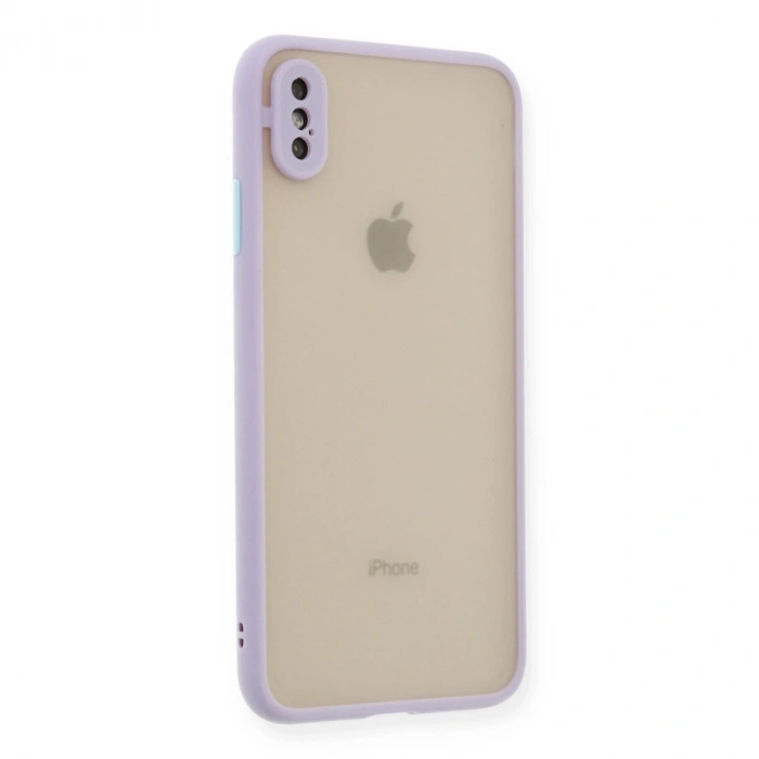Apple İphone X Kılıf Montreal Silikon Kapak - Mor