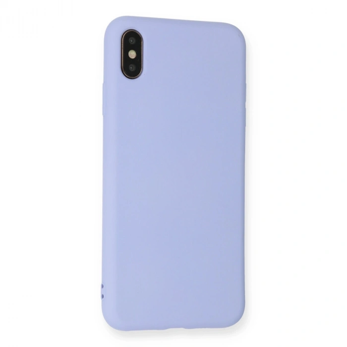 Apple İphone X Kılıf Nano İçi Kadife Silikon - Lila