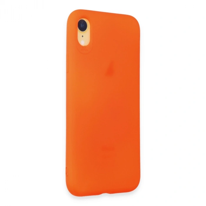 Apple İphone Xr Kılıf First Silikon - Parlak Turuncu