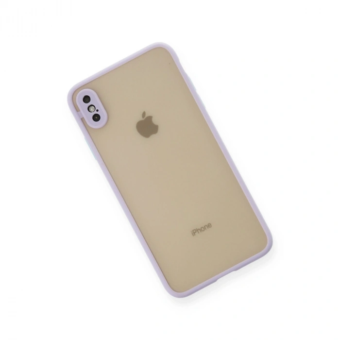 Apple İphone Xs Max Kılıf Montreal Silikon Kapak - Mor
