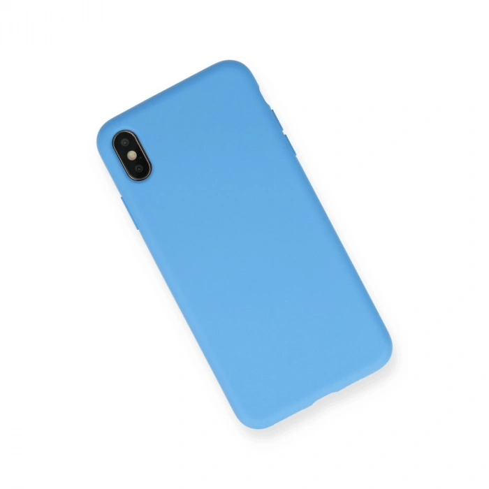 Apple İphone Xs Max Kılıf Nano İçi Kadife Silikon - Mavi