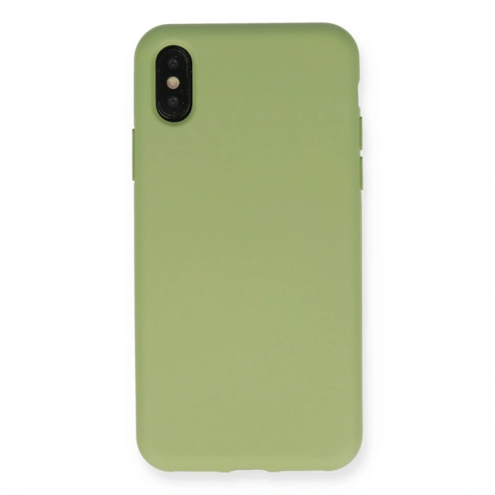 Apple İphone Xs Max Kılıf Nano İçi Kadife Silikon - Yeşil