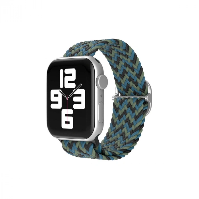 Apple Watch 38mm  Kordon (SAAT DEĞİLDİR) - Zigzag Mavi-yeşil
