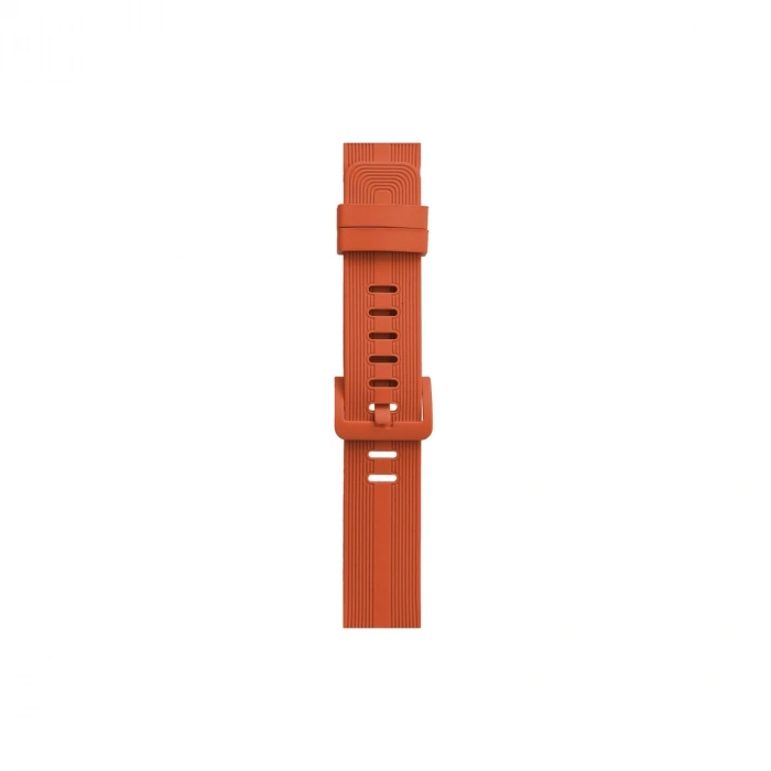 Apple Watch 38mm Kr408 Çizgili Silikon Kordon (SAAT DEĞİLDİR) - Turuncu