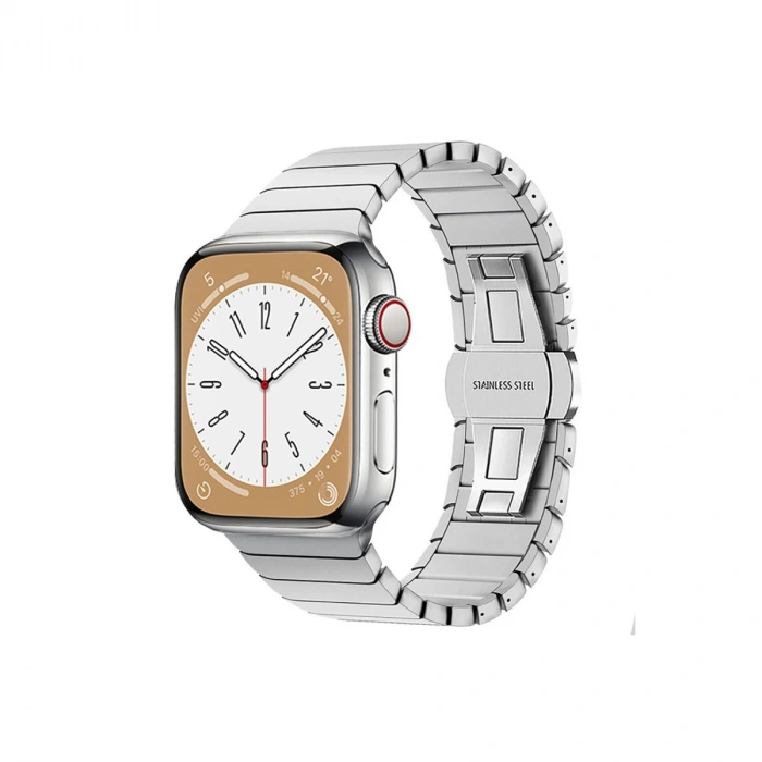 Apple Watch 38mm Kr413 Fine Steel Kordon (SAAT DEĞİLDİR) - Gümüş