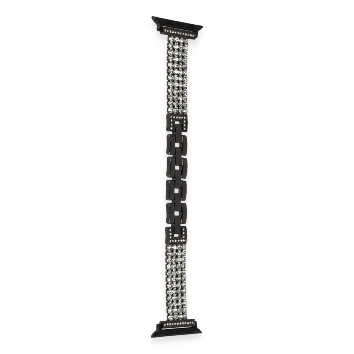 Apple Watch 38mm Live Taşlı Kordon (SAAT DEĞİLDİR) - Siyah