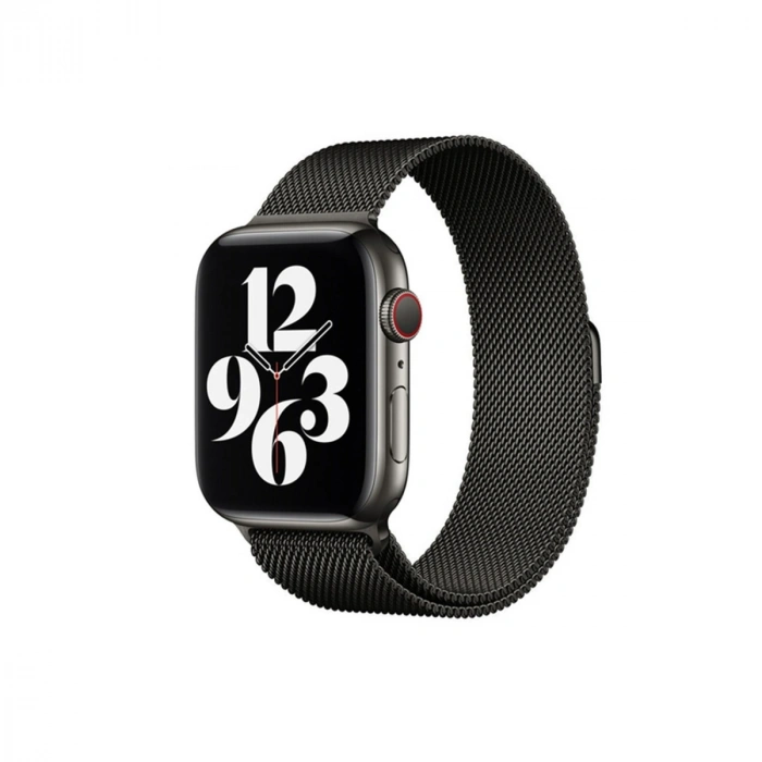 Apple Watch 38mm Metal Mıknatıslı Kordon (SAAT DEĞİLDİR) - Siyah