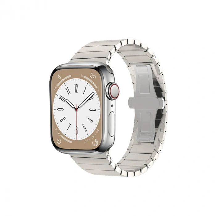 Apple Watch 42mm Kr413 Fine Steel Kordon (SAAT DEĞİLDİR) - Yıldız Işığı