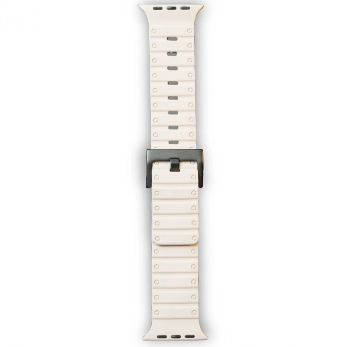 Apple Watch 42mm Magnus Mıknatıslı Silikon Kordon (SAAT DEĞİLDİR) - Yıldız Işığı