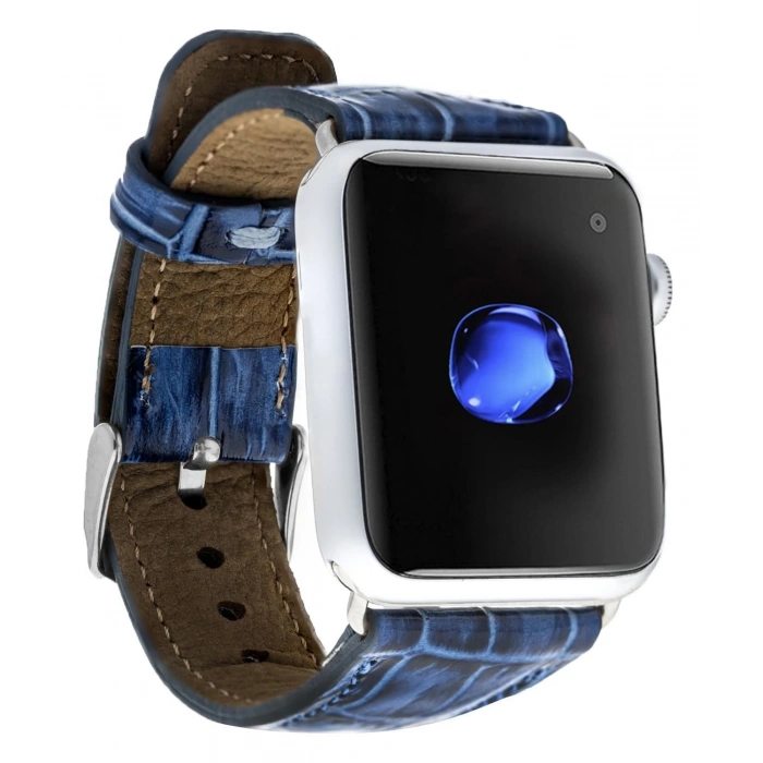 Apple Watch Uyumlu Deri Kordon 42-44-45mm Croco YK07