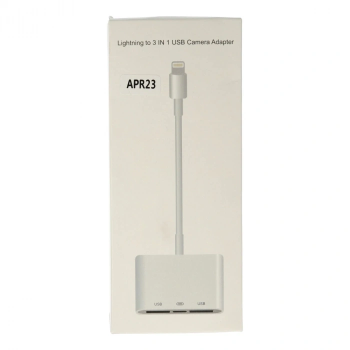 Apr23 Iphone Otg 3in1 - Beyaz