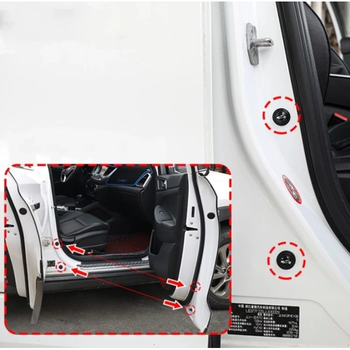 Araba Kapı Ses ve Darbe Emici Pad 10 Adet Siyah (5324)