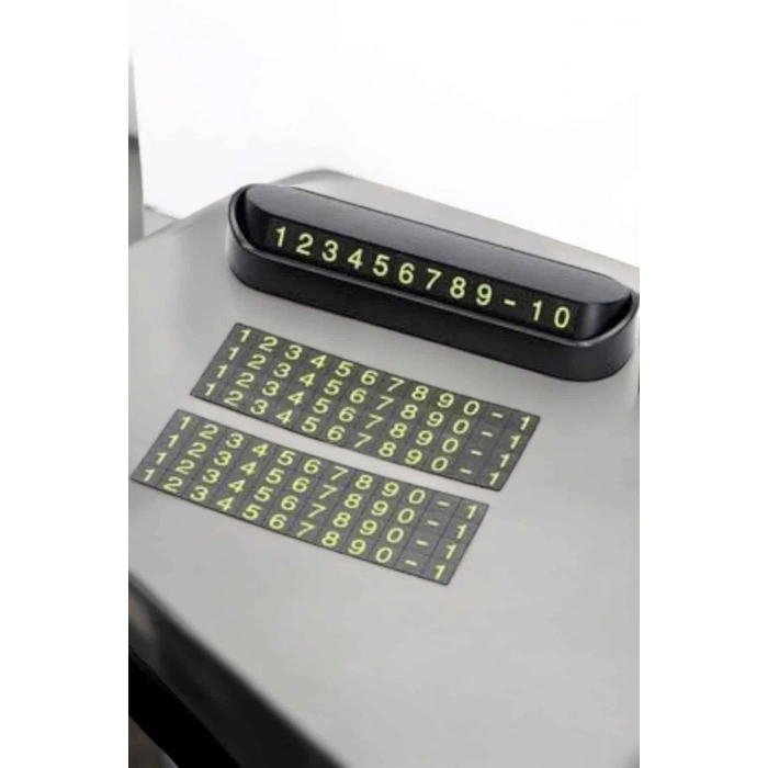 Araba Park Numaratörü Araç İçi Numaralık Değiştirilebilir Çevirmeli Mini