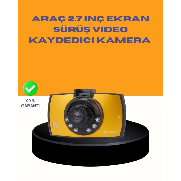 Araç Ön Kamera Full Hd Kayıt Ve G Sensor Özellikli