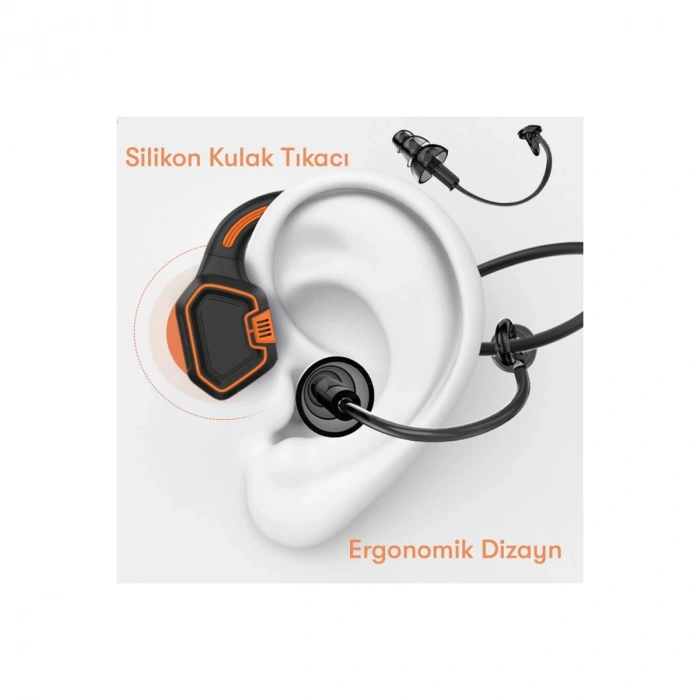 As9 Suya Dayanıklı Bluetooth Kulaklık - Siyah