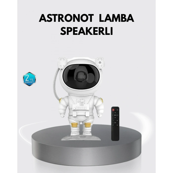 Astronot Şekilli Galaxy Projeksiyon Lambası Nebula Efektli Dekoratif Lamba