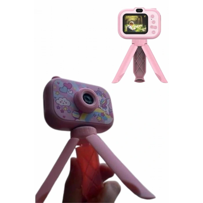 Ayaklı Çocuk Kamerası Tripodlu Mini 1080p Hd Çocuk Kamera