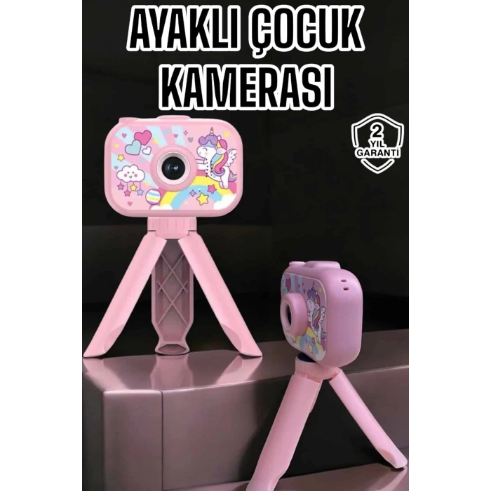 Ayaklı Mini Fotoğraf Makinesi Çocuk Için Eğitici Video Kamera (kopya)