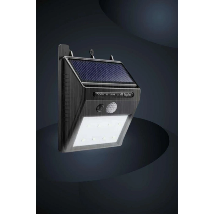 Bahçe Aydınlatma Sensörlü Güneş Enerjili Duvar Lambası 40 Led Işık