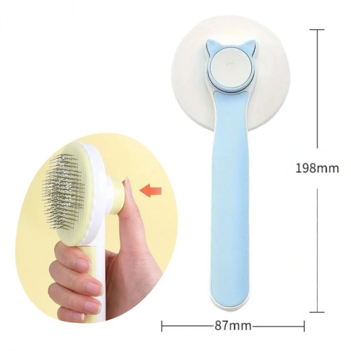 Basmalı Kedi Köpek Tüy Toparlayıcı Masaj Etkili Pet Fırçası (5324)