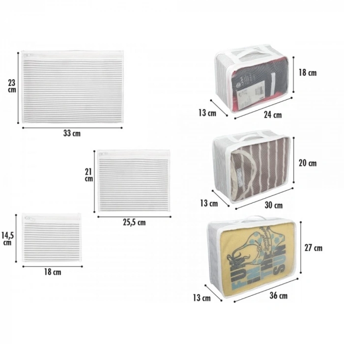 Bavul İçi Organizer Seti - Yatak Odası Organizer Set - Makyaj Organizer Mini Hurçlar (6 Parça)