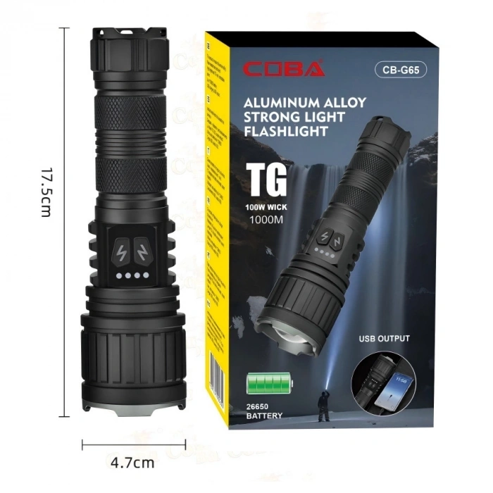 Bedotech Bd-14 10w Tg Led Alüminyum Alaşımlı Zoomlu Type-c Şarjlı El Feneri