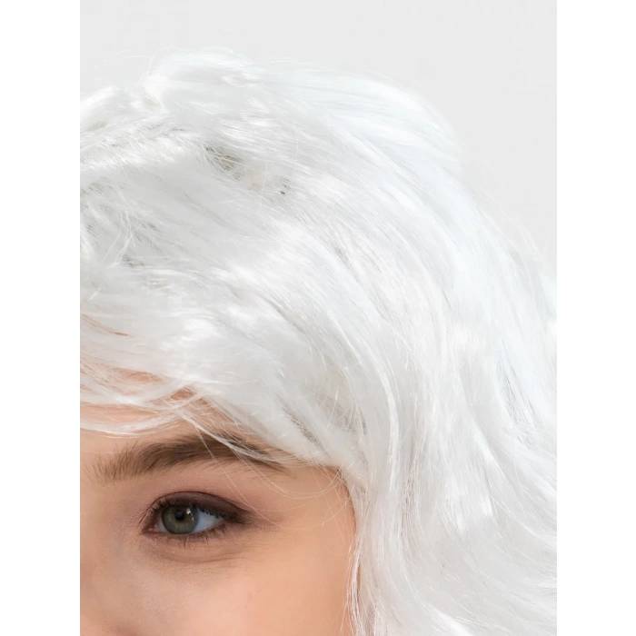 Beyaz Mevcut Kahküllü Dalgalı Uzun Parti Peruğu