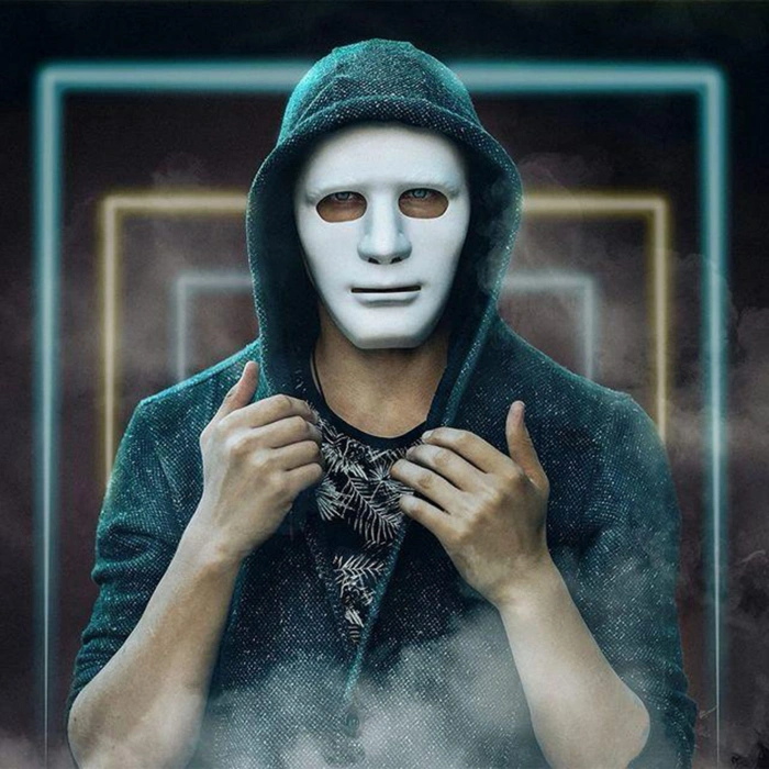 Beyaz Renk Hip Hop Anonim Jabbawockeez Dans Maskesi 18x19 cm (5324)