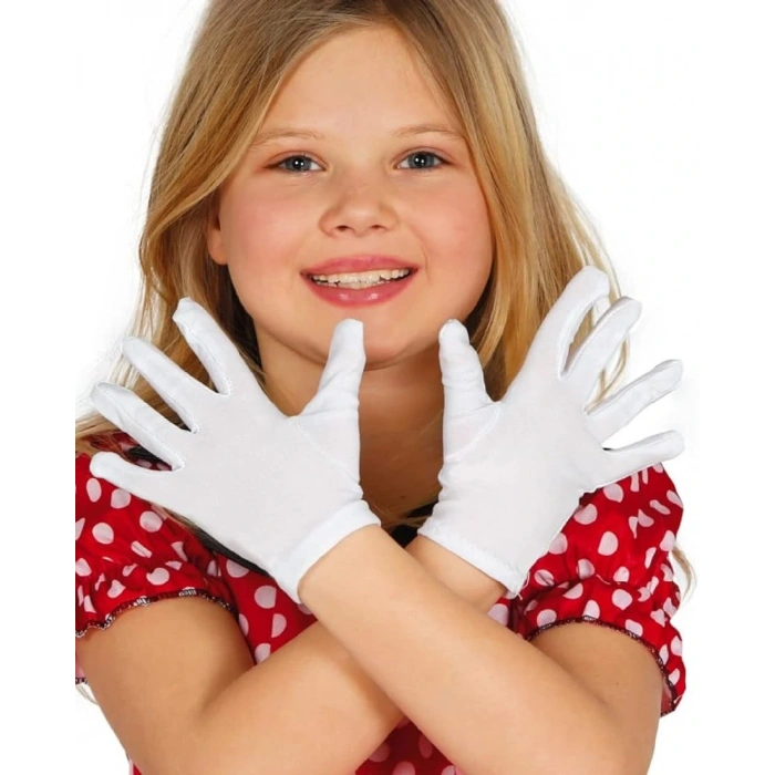 Beyaz Renk Likralı 23 Nisan 29 Ekim 19 Mayıs Gösteri Bando Eldiveni 10 Çift ( 20 Adet ) (5324)