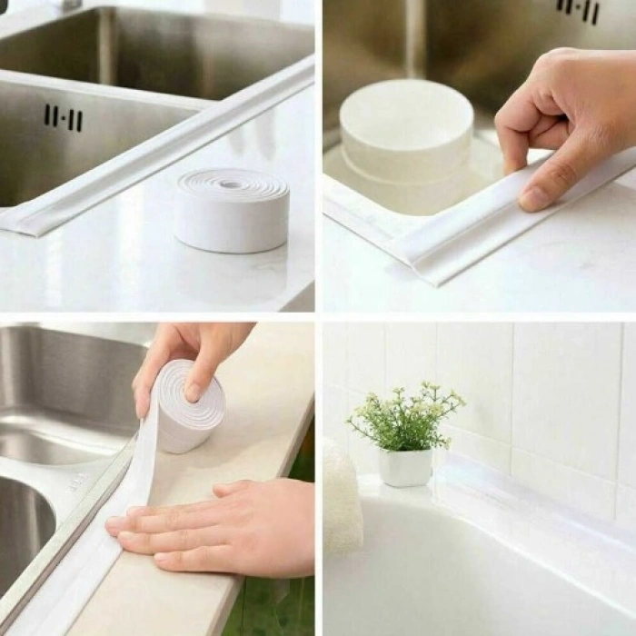 BEYAZ Su Sızdırmaz Lavabo Kenar Bandı (3.2m) (5324)