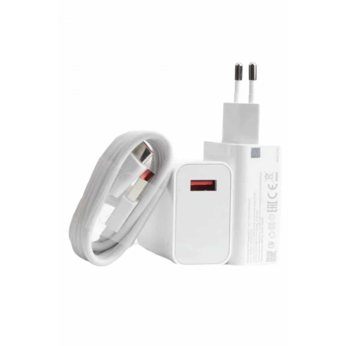 Beyaz Ultra Plus Hızlı Şarj Seti Şarj Adaptörü Ve Kablosu 67w