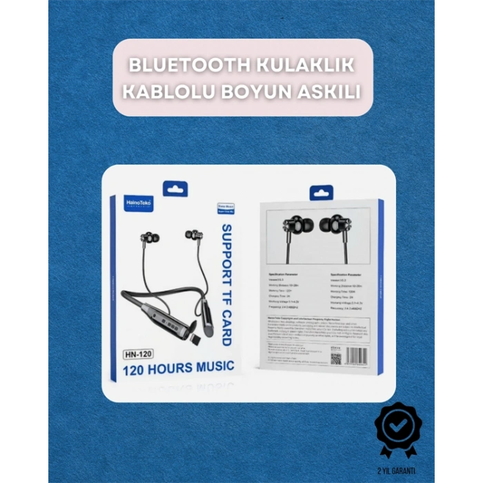 Bluetooth 5.0 Kablosuz Kulaklık – Uzun Pil Ömrü ve Ergonomik Tasarım