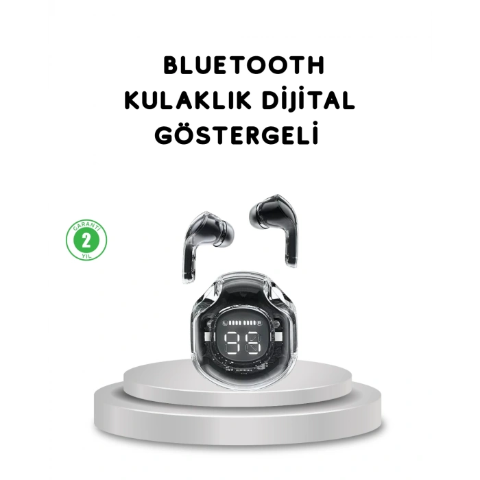 Bluetooth 5.3 Kablosuz Kulaklık Hifi Stereo Ve Ekstra Bass Dijital Ekranlı