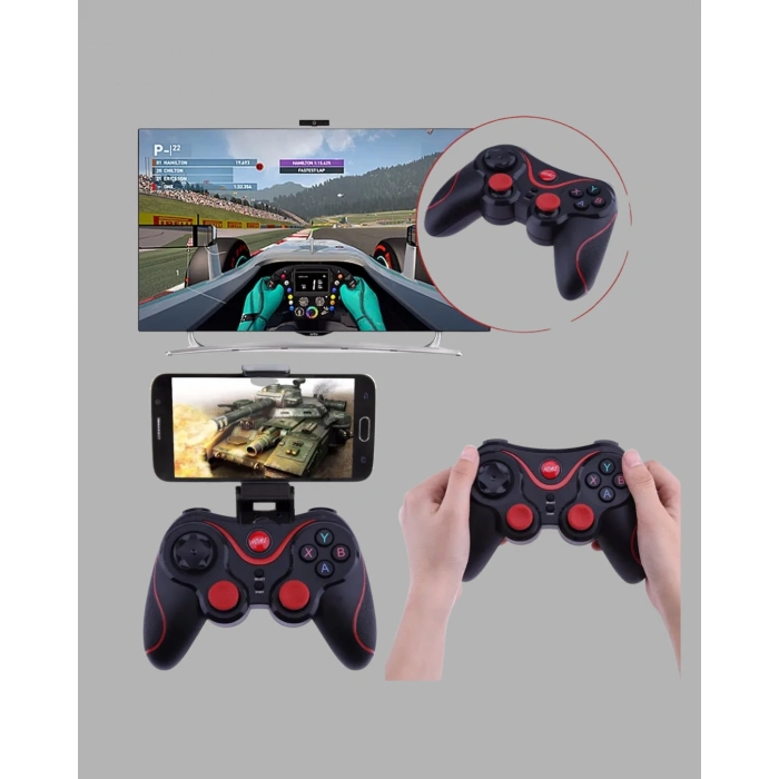 Bluetooth Kablosuz Gamepad Tv Pc Telefon Uyumluluğu Kolay Bağlantılı