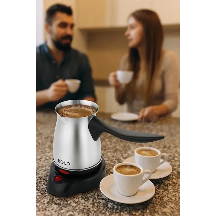 Bold Elektrikli Türk Kahve Pişirme Makinesi Inox Paslanmaz Çelik Cezve (5324)