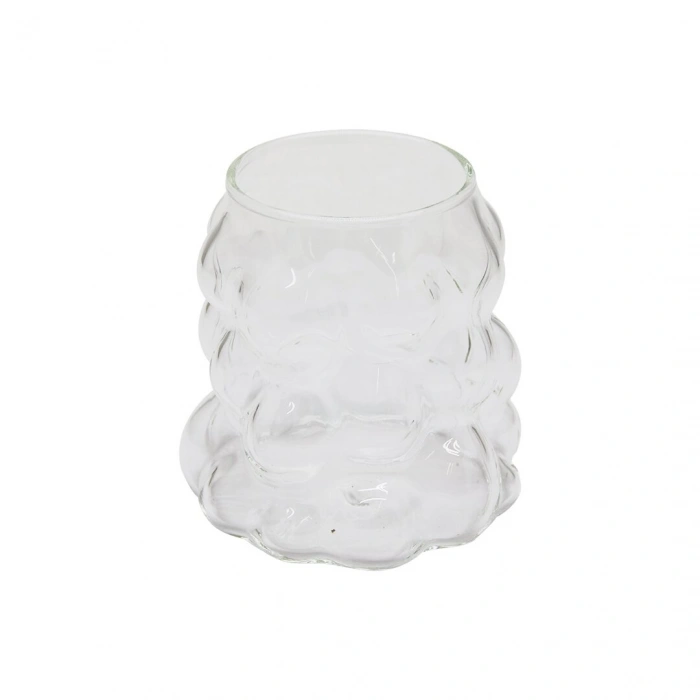 BONCUKLU - BOĞUMLU CAM BARDAK 340ML KAHVE - SUNUM - MEŞRUBAT (5324)