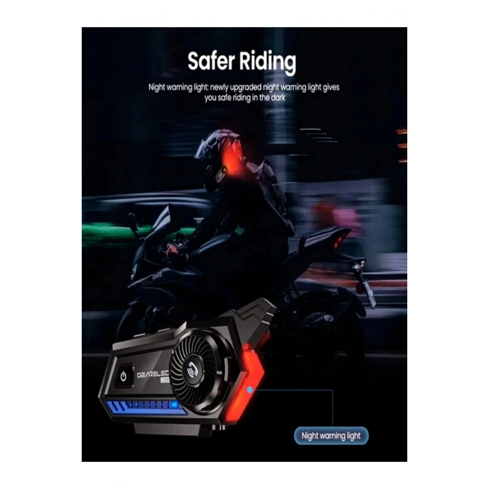 Bt57 Motosiklet Kask Kulaklık Intercom Işıklı Motorsiklet Interkom