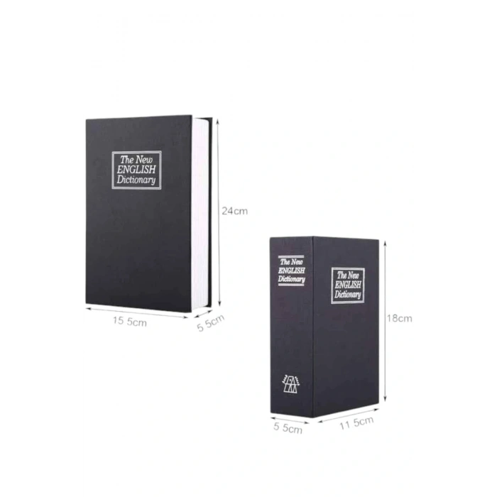 Büyük Boy Anahtarlı Kitap Görünümlü Gizli Kasa Çelik Kasa Altın Kasası