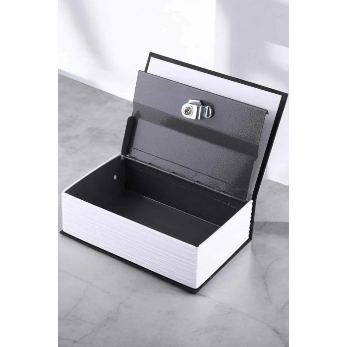 Büyük Boy Anahtarlı Kitap Görünümlü Gizli Kasa Çelik Kasa Altın Kasası