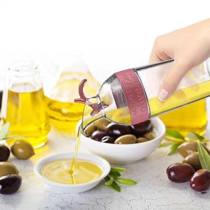 Cam Yağdanlık Fresh Ölçülü Yağ Şişesi Yağdanlık